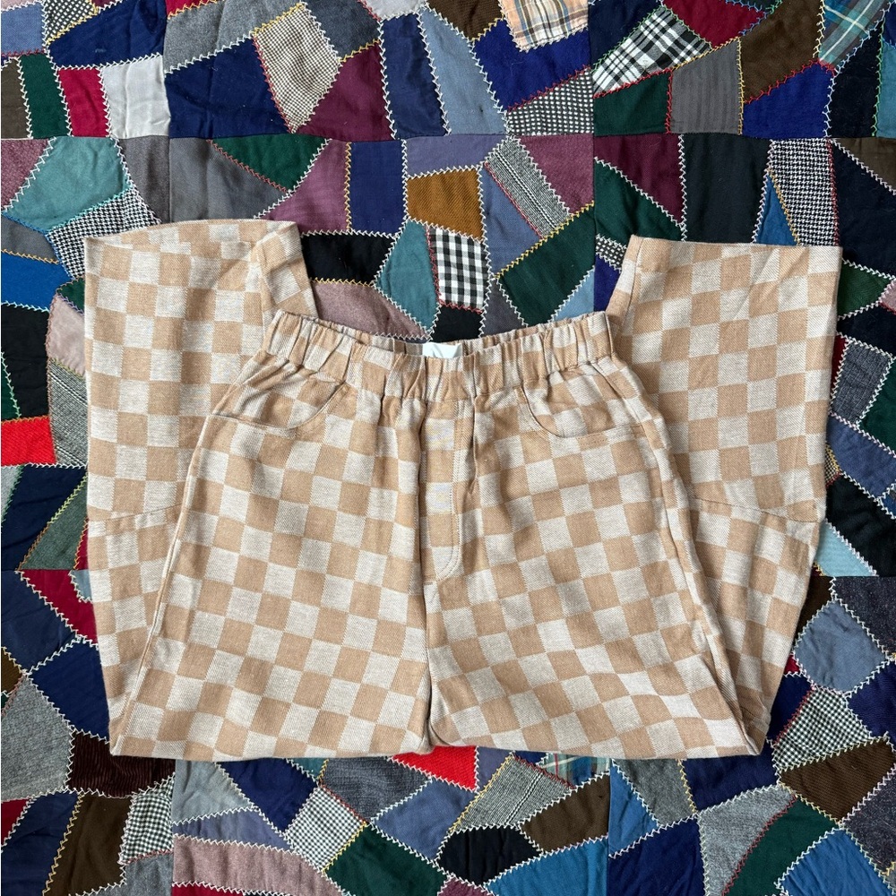 Amente Checkerboard Barrel Pant